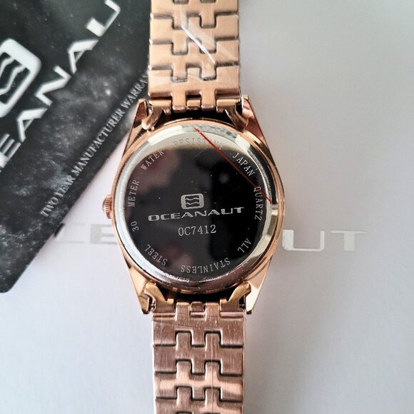 Oceanaut Women's OC7412 Rose Gold Green Dial Dress Watch - Picture 6 of 6